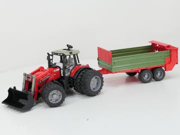 Schaal 1:16 Bruder 2043 en 2209 Case CVX 170 C;E met mest..., Ophalen of Verzenden, Gebruikt