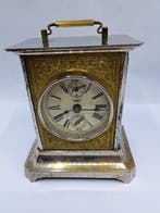 Pendulette de voyage - Antique Laiton, Verre - 1910-1920 -, Antiek en Kunst, Antiek | Klokken
