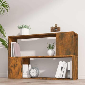 vidaXL Boekenkast 100x24x63 cm bewerkt hout gerookt, Verzenden