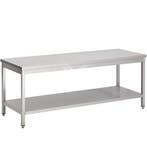 Rvs woktafel met bodemschap 2000x800x600 mm, Verzenden, Nieuw in verpakking