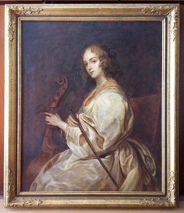Marie Haushofer (Munchen, 1871 - 1940) copia da Antoon Van, Antiek en Kunst, Kunst | Schilderijen | Klassiek