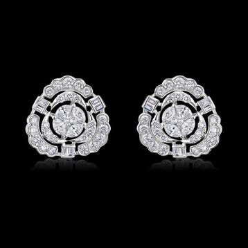 Oorbellen - 18 karaat Witgoud - 1.71ct. tw. Diamant, Nieuw