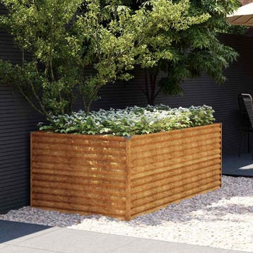 vidaXL Plantenbak verhoogd 196x100x69 cm cortenstaal, Tuin en Terras, Verzenden, Nieuw