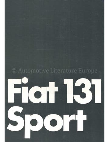 1978 FIAT 131 SPORT BROCHURE DUITS