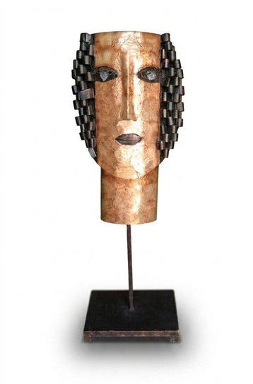 sculptuur, Maschera Contemporanea in Stile Primitivista - 56