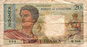 Roumanie Neukaledonien Pick 50 a 20 Francs Undatiert (1951), Verzenden, België