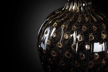 Flesvaas - Glas - Vaas fles goud 24 kt