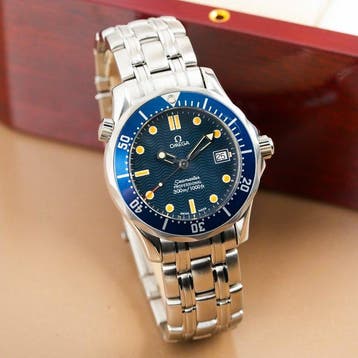 Omega - Seamaster Professional Diver 300M Blue Wave Dial -, Handtassen en Accessoires, Nieuw