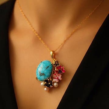 Zonder minimumprijs - Ketting met hanger Zilver - 23.80ct., Handtassen en Accessoires
