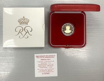 Monaco. 2 Euro 2023 Rainier III Proof