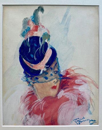Jean-Gabriel Domergue (1889-1962) - Élégante à la voilette,