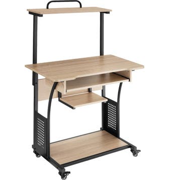 tectake Bureau Fife 80x65,5x130,5cm - Industrieel licht hout, Huis en Inrichting, Verzenden, Nieuw