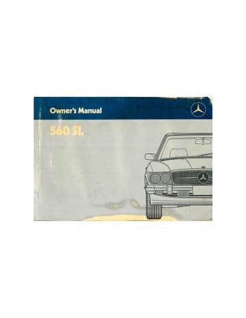 1987 MERCEDES BENZ SL KLASSE INSTRUCTIEBOEKJE ENGELS (USA)
