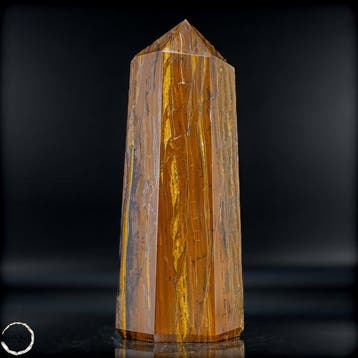 Krachtige tijgeroog-obelisk – Natuurlijke elegantie uit