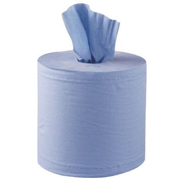 Centrefeed handdoekrollen blauw | 6 stuks | 2 laags Jantex, Verzenden
