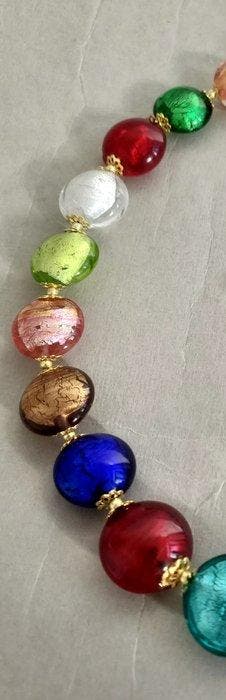 glas met 24-karaat goud en zilver - Italië - glas en goud, Antiek en Kunst