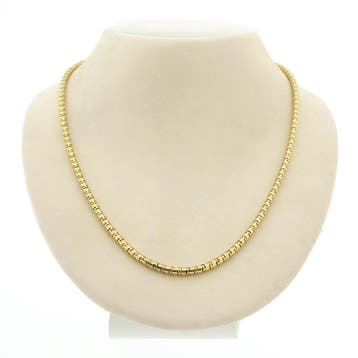 Gouden fantasie schakelcollier (Ketting), Ophalen of Verzenden, Gebruikt, Goud, Goud