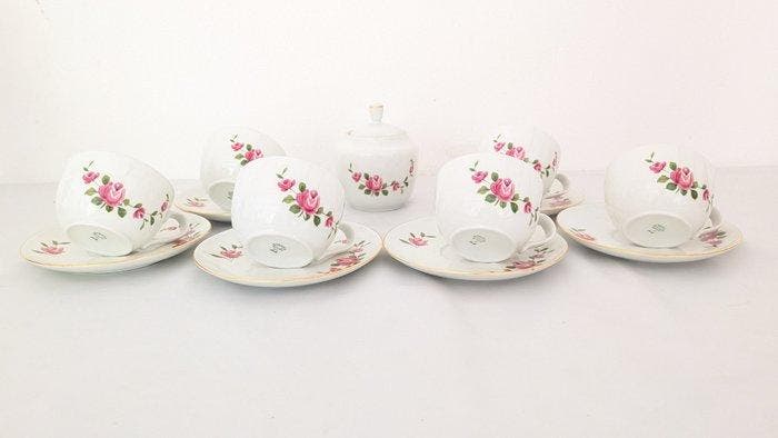 Richard Ginori - Theeservies (13) - Porselein - Per 6, Antiquités & Art, Antiquités | Meubles | Tables