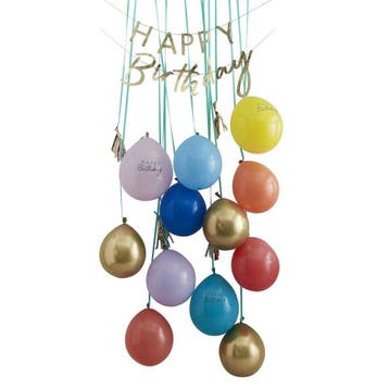 Happy Birthday Decoratie Set 9 delig, Verzenden, Nieuw