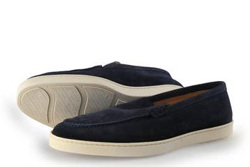 Van Lier Instappers in maat 41 Blauw, Kleding | Heren, Schoenen, Van Lier, Overige typen, Zo goed als nieuw, Verzenden