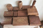 Verzameling dozen - Boîte à papeterie (14) - Bois, sculpture