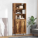 vidaXL Highboard Oud Hout 69,5 x 32,5 x 180 cm Bewerkt hout, Huis en Inrichting, Verzenden, Nieuw