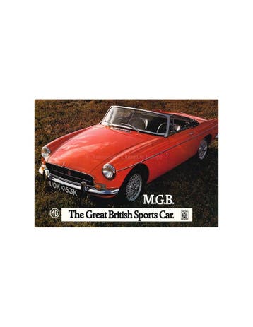 1972 MG MGB BROCHURE NEDERLANDS