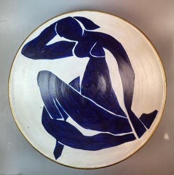 n. Henri Matisse - Plat - Faïence - Nu Bleu II