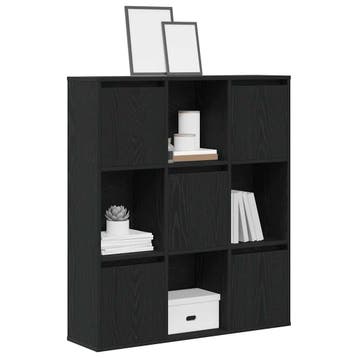 vidaXL Boekenkast 89x24x101,5 cm bewerkt hout zwart, Verzenden, Nieuw