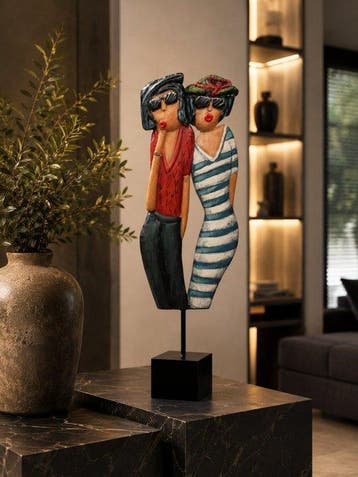 Sculpture, Côte d’Azur stijl – Modern sculptuur van twee, Antiquités & Art
