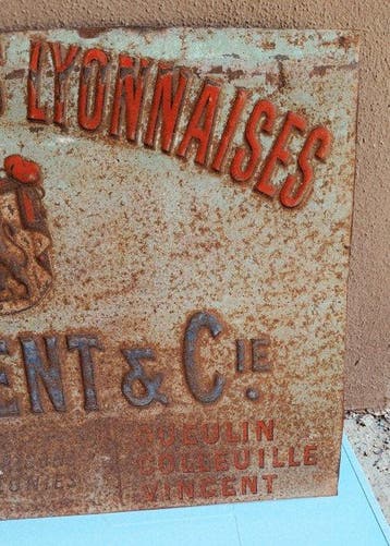 Grote Lyonse likeuren - Reclamebord - IJzer