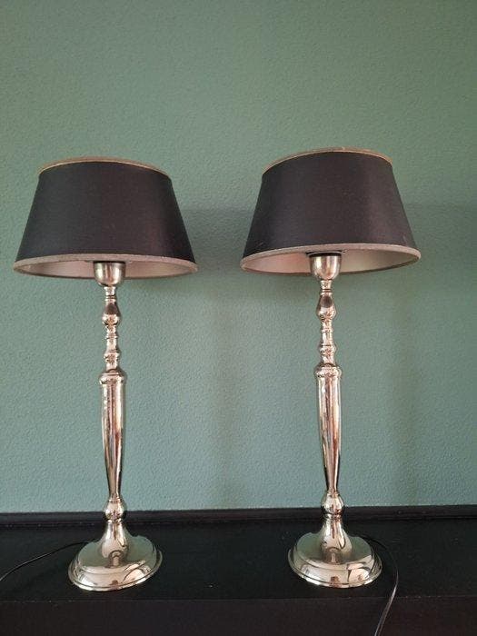 Lampe de table (2) - Métal, Antiquités & Art, Curiosités & Brocante