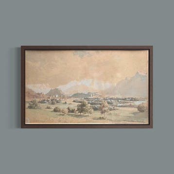 Franz Kulstrunk (1861-1944) - Veduta di Salisburgo, Antiek en Kunst