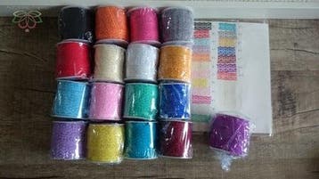 Kant lint 5 Oranje 22 mm Grote rol 50 yard, Nieuw