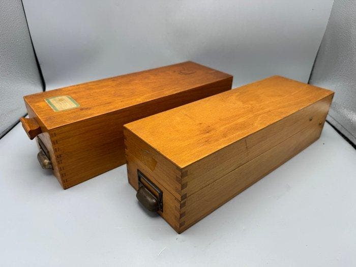 Armoire de classement (2) - Bois - Cartes pour l’armoire à, Antiek en Kunst, Kunst | Designobjecten