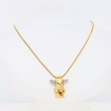 Collier avec pendentif - 18 carats Or jaune, Or rose, Or