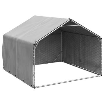 vidaXL Hondenhok voor buiten met hoes 2x2x1,5 m, Verzenden