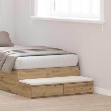 vidaXL Bedlades Artisan Eiken 90 x 36,5 x 16,5 cm Bewerkt, Verzenden