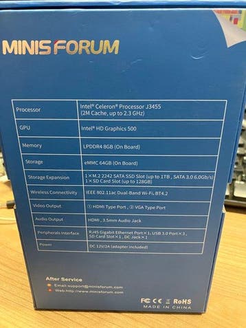MINISFORUM GN34 mini pc nieuwstaat in orginele doos ,mooi, Nieuw