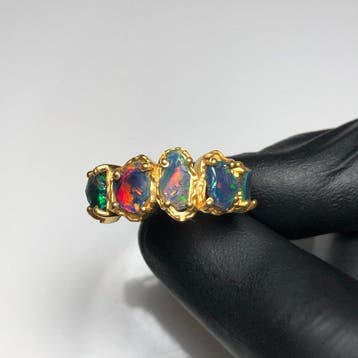 Zilver, Verguld - Ring - Aurora Royale Opal Ring, Collections