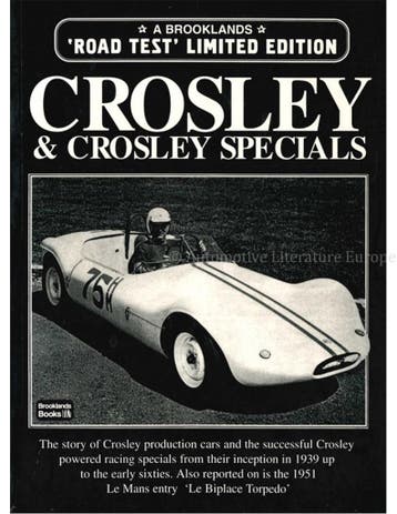 CROSLEY & CROSLEY SPECIALS  (BROOKLANDS ROAD TEST, LIMITED.., Ophalen of Verzenden, Nieuw