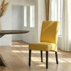Leren eetkamerstoel Just - Toledo Lemon (geel) - Poten hout, Huis en Inrichting, Stoelen, Overige kleuren, Bohemian, Eigentijds, Klassiek, Retro, Romantisch, Scandinavisch