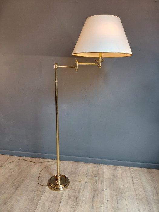 Holtkötter - Lampadaire à bras pivotant - Laiton - Réglable, Antiek en Kunst, Curiosa en Brocante