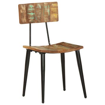 vidaXL Eetkamerstoelen 2 st massief gerecycled hout, Verzenden, Nieuw