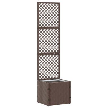 vidaXL Tuinhek plantenbak Bruin 35 x 30 x 135 cm Metaal, Verzenden, Nieuw