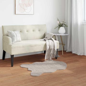 vidaXL Antislip vloerkleed van imitatie konijnenbont OLITE, Verzenden, Nieuw