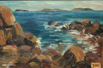 Aleth Marceau (1926-2023) - Bord de mer - Marine en Bretagne