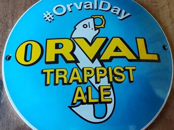 Orval Trappistenbier - Emaille bord - Staal, Emaille