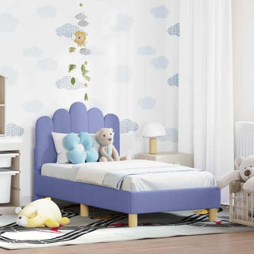 vidaXL Peuterbedframe met hoofdboard Jeans Blauw 70 x 140 cm, Verzenden, Nieuw