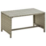 vidaXL Salontafel 70x40x38 cm poly rattan beige, Verzenden, Nieuw